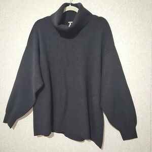 Free People Black Cowl Neck Sweater